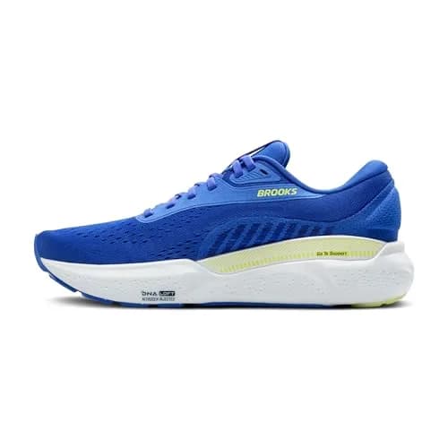 Brooks Men’s Adrenaline GTS 24 Supportive Running Shoe - Cobalt/Neo Yellow/Peacoat - 10 Medium | Lightweight Support with Nitrogen-Infused Cushioning thumbnail 5