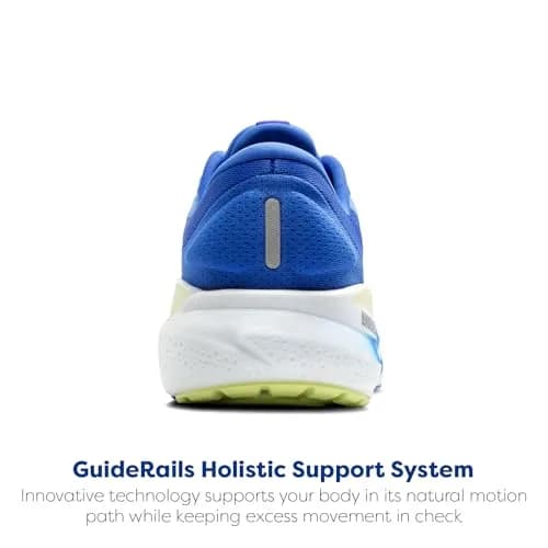 Brooks Men’s Adrenaline GTS 24 Supportive Running Shoe - Cobalt/Neo Yellow/Peacoat - 10 Medium | Lightweight Support with Nitrogen-Infused Cushioning thumbnail 3