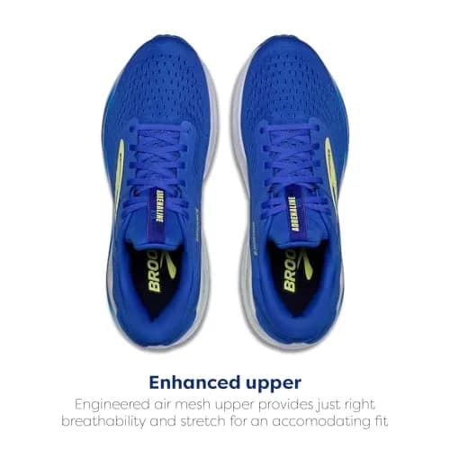 Brooks Men’s Adrenaline GTS 24 Supportive Running Shoe - Cobalt/Neo Yellow/Peacoat - 10 Medium | Lightweight Support with Nitrogen-Infused Cushioning thumbnail 4
