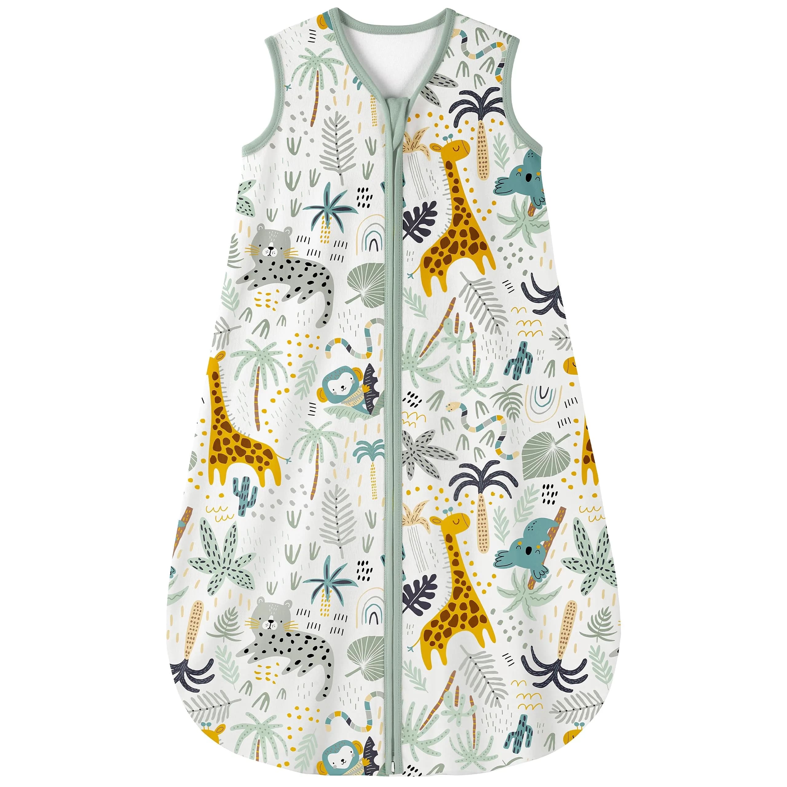 Yoofoss Baby Sleep Sack 0-6 Months 0.5 TOG | Organic Cotton Baby Wearable Blanket — 0.5 Tog-giraffe（）