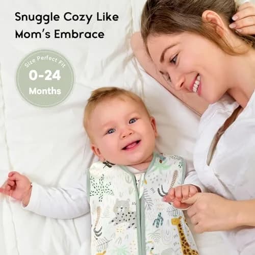 Yoofoss Baby Sleep Sack 0-6 Months 0.5 TOG | Organic Cotton Baby Wearable Blanket thumbnail 6