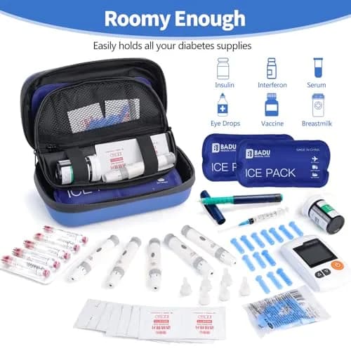 HIMDUZE Insulin Cooler Travel Case 21.1cm x 14.1cm x 8.7cm (8.3"x4.7"x3.4") | TSA Approved for Travel thumbnail 3