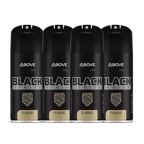 ABOVE Black Series Body Spray, Classic, 4 pcs | Woody Fragrance, Long-Lasting Dry Spray thumbnail 1