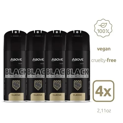 ABOVE Black Series Body Spray, Classic, 4 pcs | Woody Fragrance, Long-Lasting Dry Spray thumbnail 2