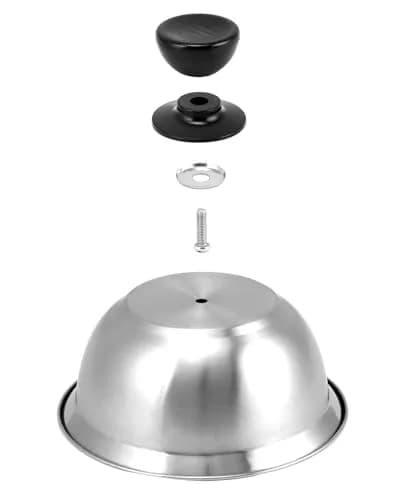 QWORK 6" Burger Covers Small Cheese Melting Dome | Stainless Steel Food Cover for Burger & Steak thumbnail 5