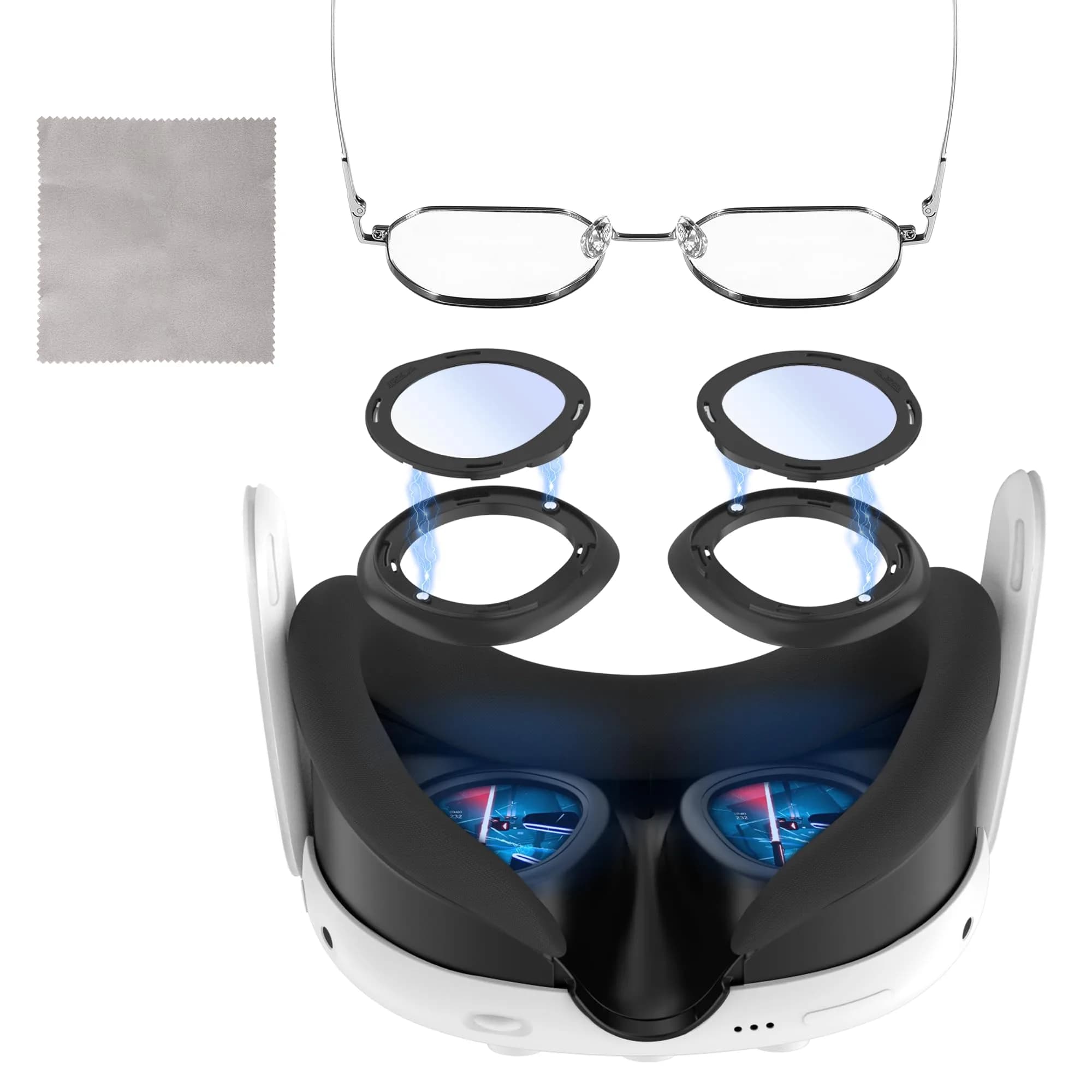 STARTRC GAMES Blue Light Blocking Glasses Spacer Kit for Meta Quest 3 | Anti-Fog & Anti-Scratch - main product image