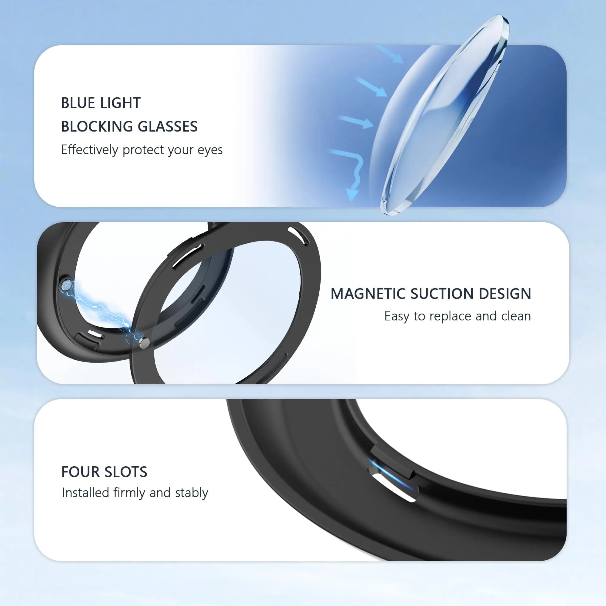 STARTRC GAMES Blue Light Blocking Glasses Spacer Kit for Meta Quest 3 | Anti-Fog & Anti-Scratch - view 5