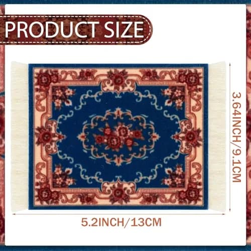 Preboun Rug Style Coasters Set of 10 | Classic Oriental Carpet Design, 13 x 9.1 cm thumbnail 2