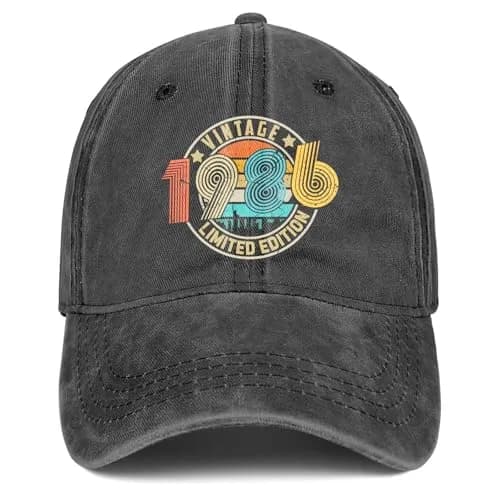 XAIVEZL 40th Birthday Baseball Cap Hat | Vintage 1986 Design for Men & Women thumbnail 1