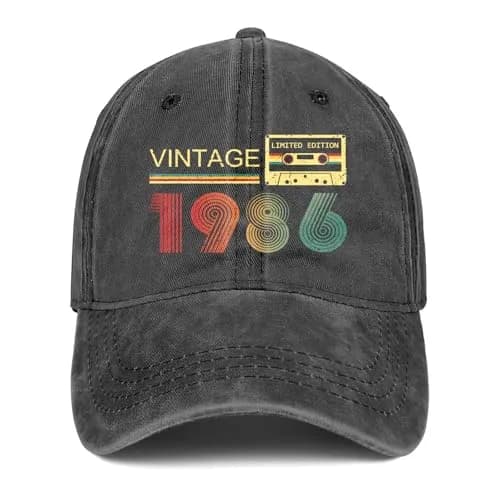 XAIVEZL 1986 Baseball Cap Hat | 40th Birthday Gift for Men Women Unisex thumbnail 1
