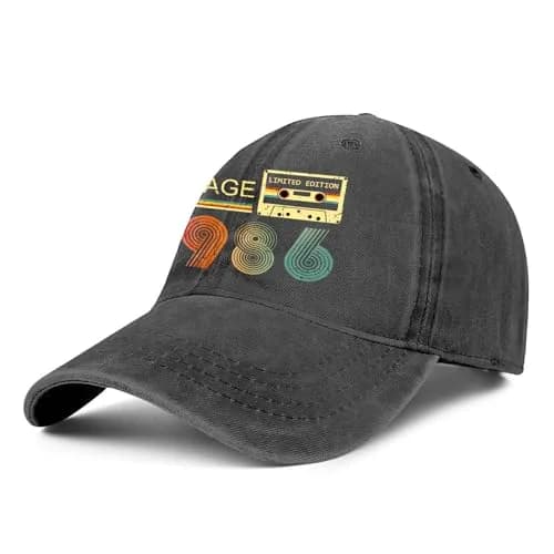 XAIVEZL 1986 Baseball Cap Hat | 40th Birthday Gift for Men Women Unisex thumbnail 2
