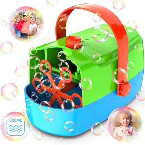 Zerhunt Automatic Bubble Machine 18000+ Bubbles/Min | CPC Certified, Plugin or Battery Powered thumbnail 1