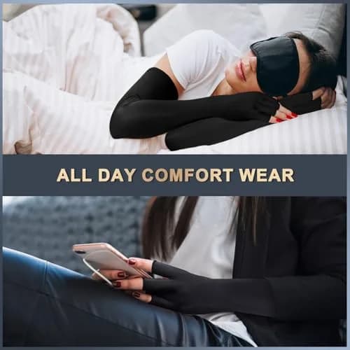 Zuscot Copper Long Compression Gloves for Arthritis & Edema | Support & Pain Relief (70-120 chars) thumbnail 6