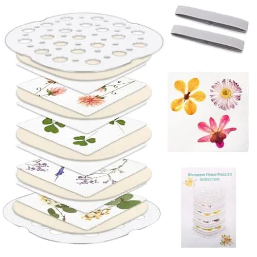 Catcan Microwave Flower Press Kit 8 x 8 inch | Fast Drying for Pressed Flower Art thumbnail 1
