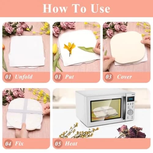 Catcan Microwave Flower Press Kit 8 x 8 inch | Fast Drying for Pressed Flower Art thumbnail 7