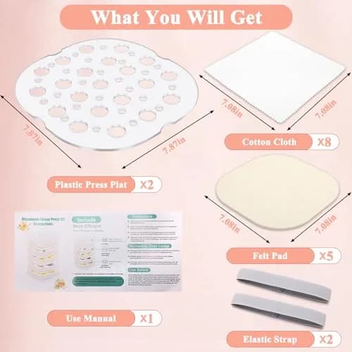 Catcan Microwave Flower Press Kit 8 x 8 inch | Fast Drying for Pressed Flower Art thumbnail 2