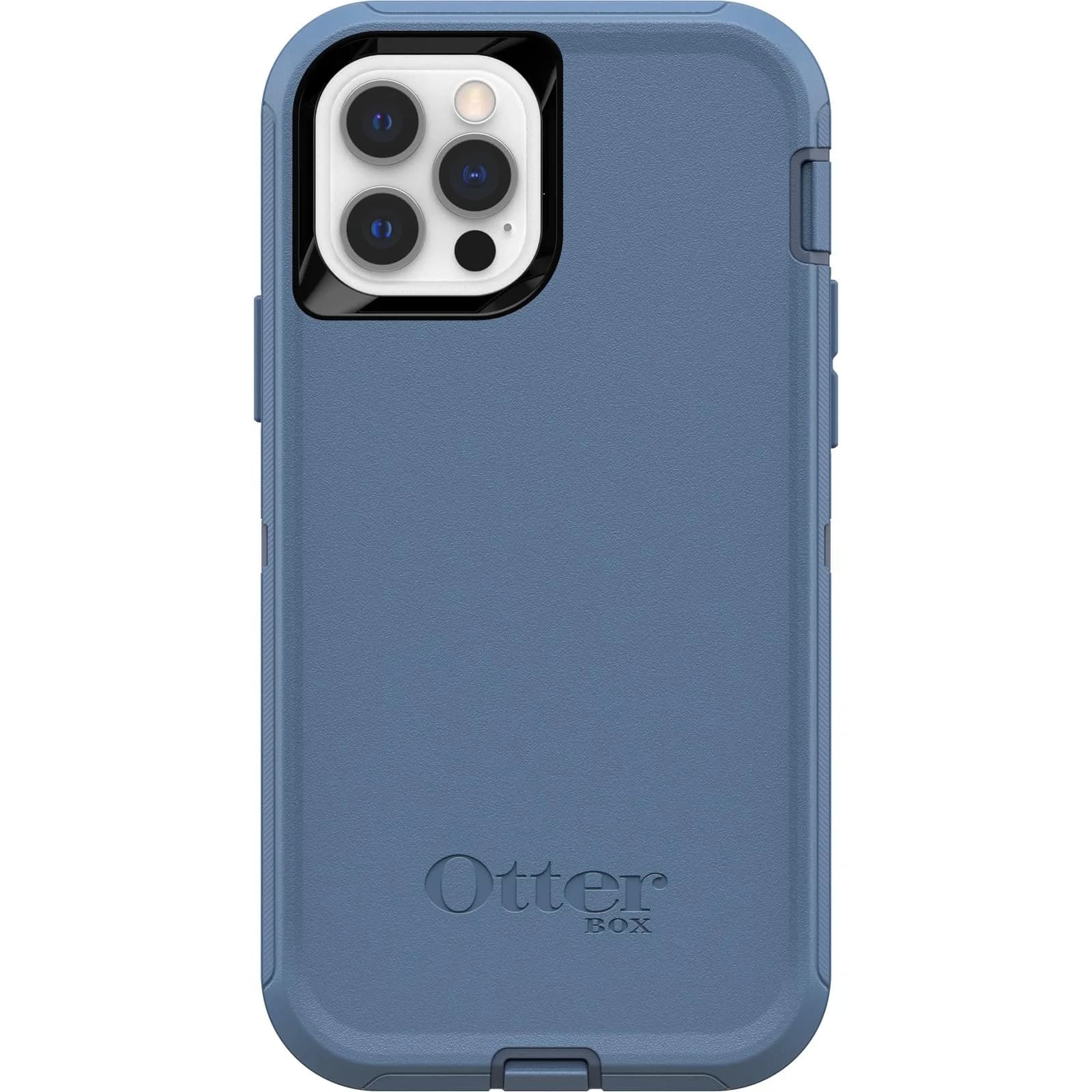 OtterBox Defender Series Screenless Edition Case for iPhone 12 & iPhone 12 Pro 16.7cm x 9.1cm x 1.7cm | Heavy Duty Protection — Baby Blue Jeans (Blue)