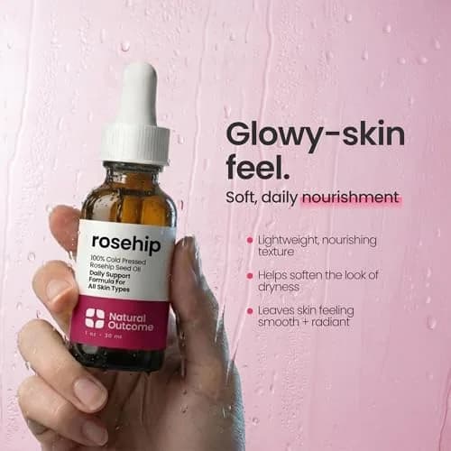 natural outcome Rosehip Oil 1 oz | Pure, Cold-Pressed Face Oil for Hydration & Anti-Aging thumbnail 4