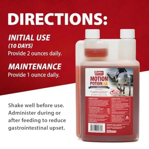 Jeffers Motion Potion Joint Supplement Liquid with HA for Horses | 38 oz thumbnail 3