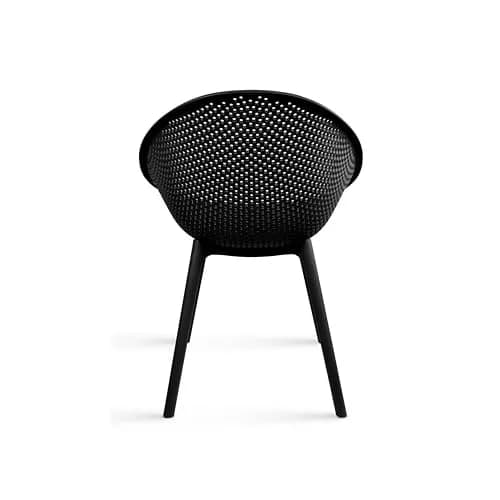 2xhome Black Modern Egg-Shaped Plastic Dining Chair | Weather-Resistant & Lightweight thumbnail 8