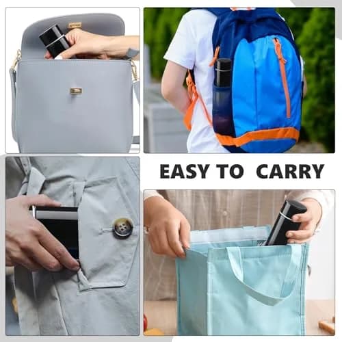 Vesici Black 4 Pack Mini Insulated Water Bottles 130ml (4.4oz) | Pocket-Sized Hydration thumbnail 5