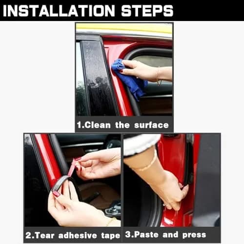 CloudBuyer L-Shape Car Weather Stripping 20m (66ft) | Noise Insulation & Draft Seal thumbnail 6