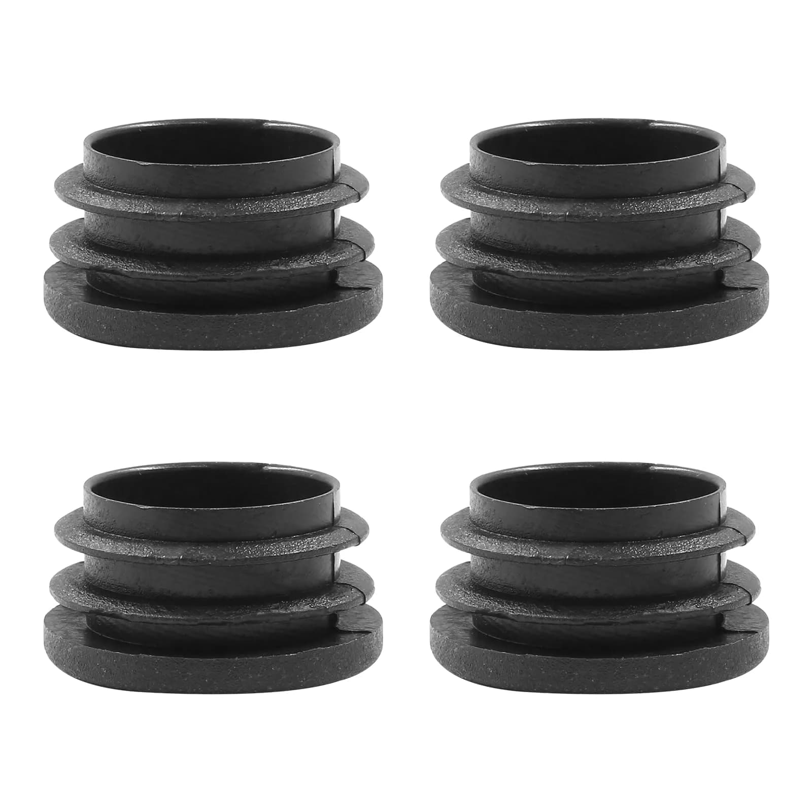 Bonsicoky 1-1/4 Inch (32mm) Black Round Plastic Hole Plugs | Furniture Floor Protector, 4 Pack
