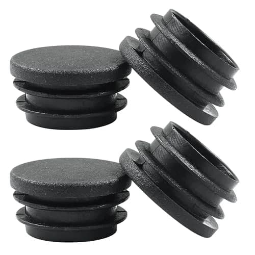 Bonsicoky 1-1/4 Inch (32mm) Black Round Plastic Hole Plugs | Furniture Floor Protector, 4 Pack thumbnail 5