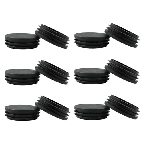 Bonsicoky 12 Pack 3 Inch (76mm) Round Plastic Hole Plugs for Furniture, Black | Impact-Resistant, Scratch-Free Floor Protection thumbnail 5