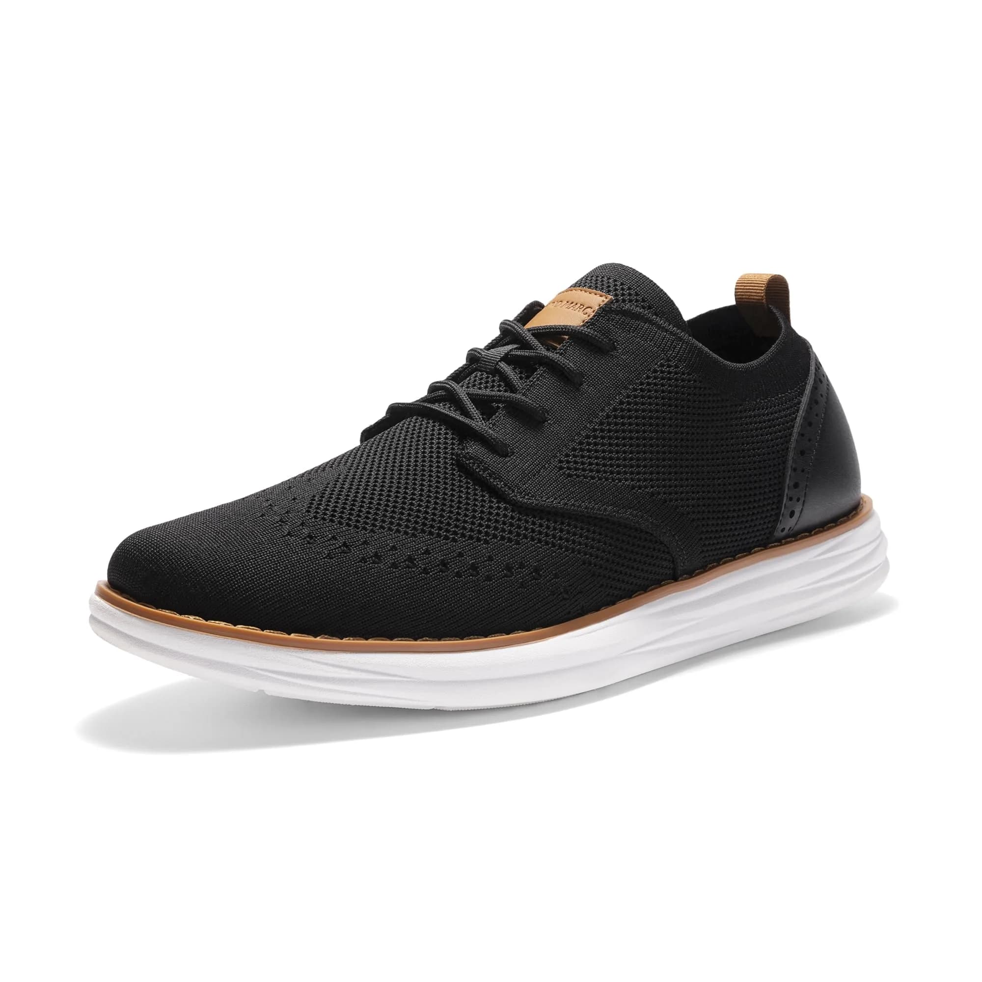 Bruno Marc Men's KnitFlex Mesh Oxfords Sneakers 10.5 | Breathable, Lightweight & Stylish — 6-black / 8
