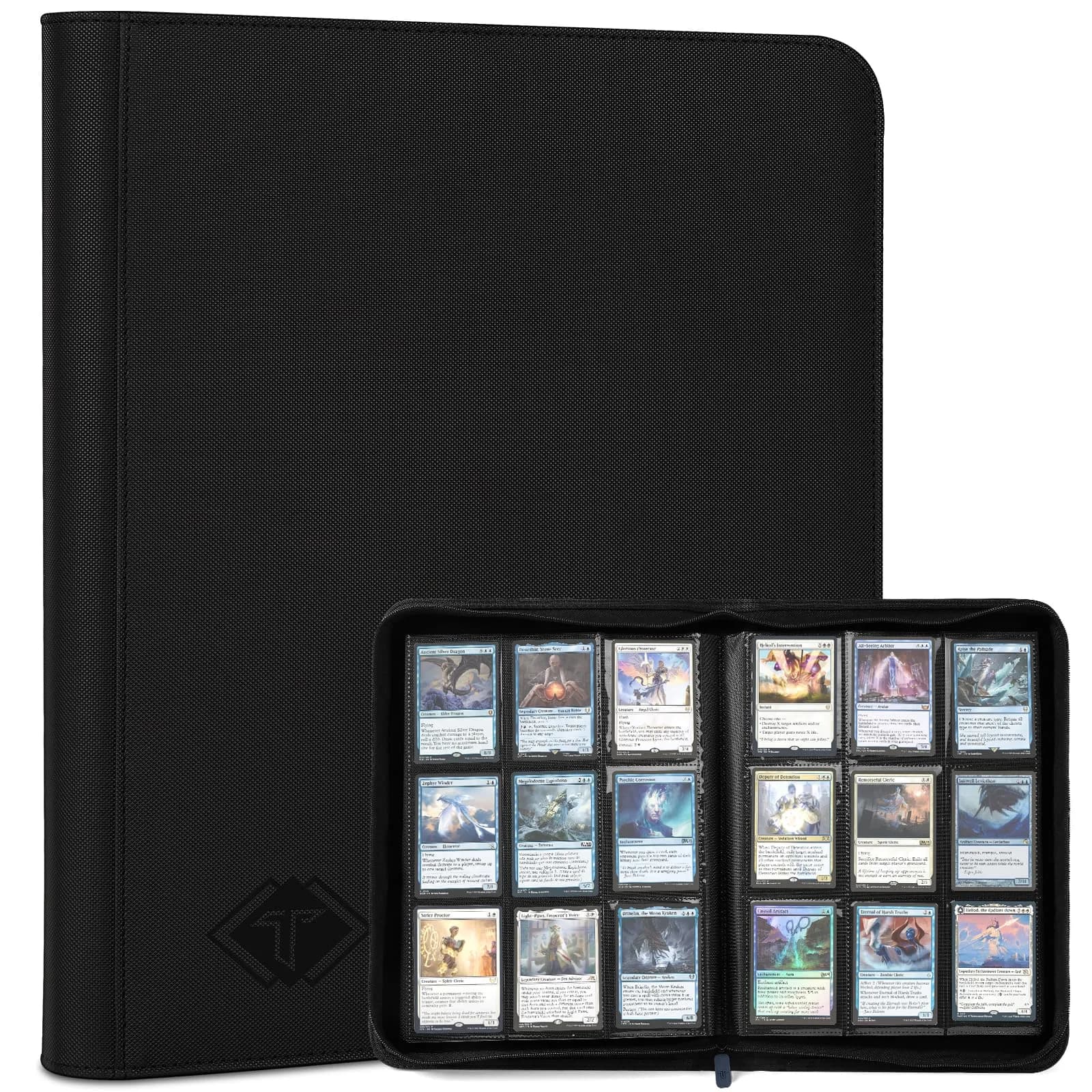 TiopLior Red 9-Pocket Trading Card Binder 360 Pockets | Acid-Free Polypropylene — Black / 432 Pockets