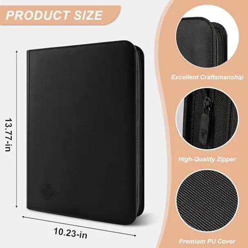 TiopLior Black Card Binder with 432 Side Loading Pockets | Holds Standard 2.5 x 3.5 Inch Cards thumbnail 2