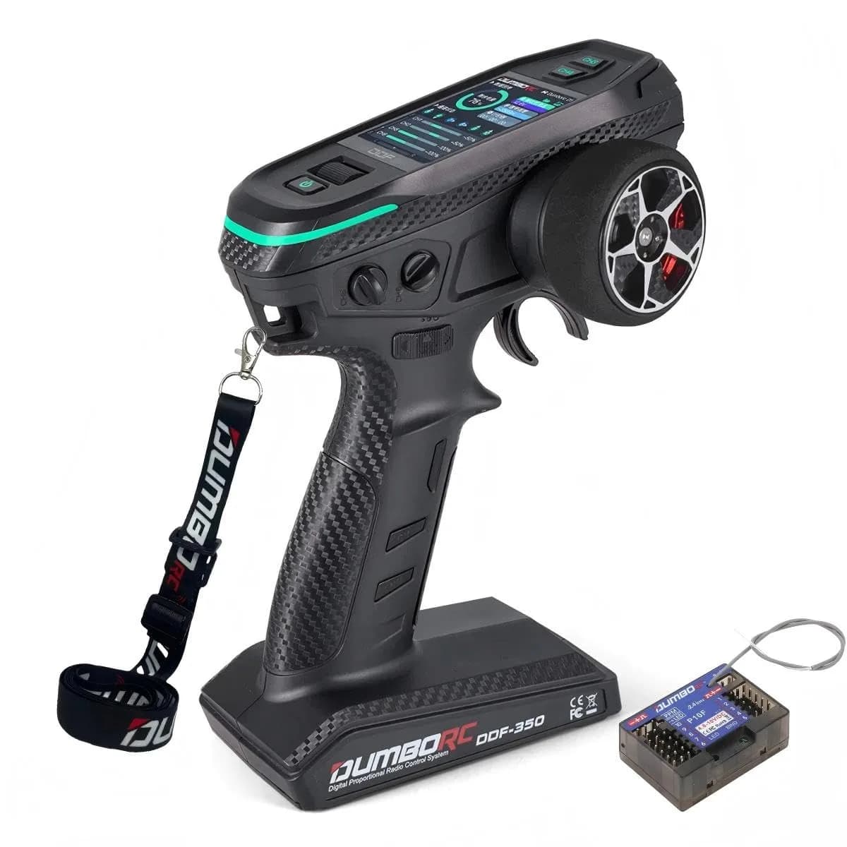 DUMBORC DDF-350 RC Radio Transmitter and Receiver 10 Channel HD Screen | 10-Channel Control for RC Cars, Boats, Tanks — DDF-350 with X10F