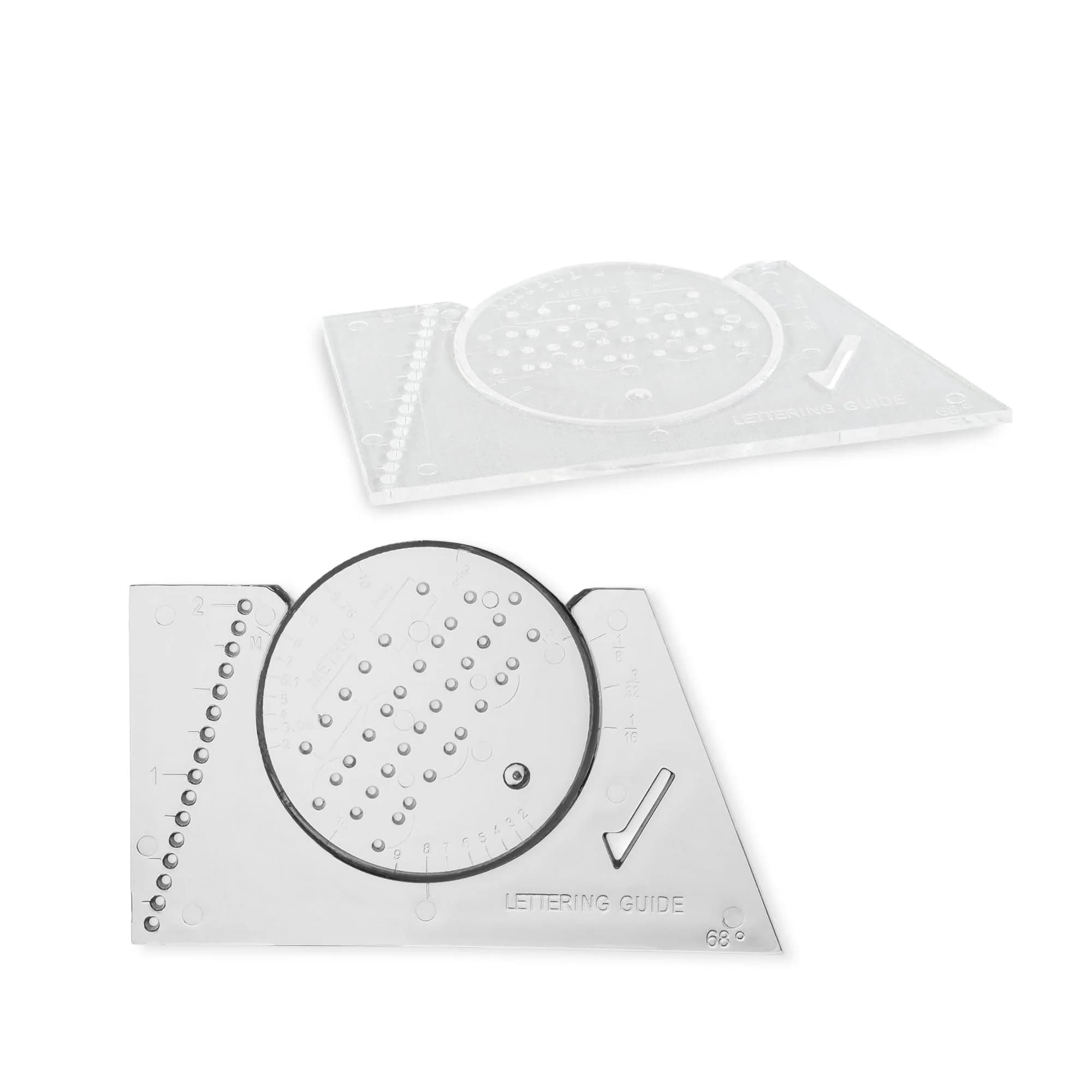 Pacific Arc Ames Lettering Guide 2 Pack | Drafting & Drawing Template for Precise Lines - main product image