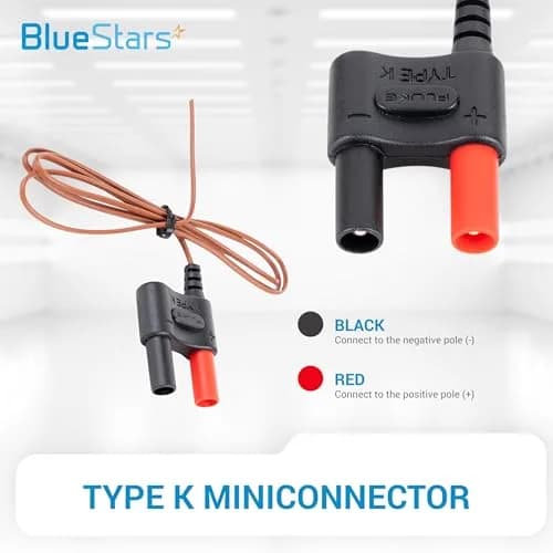 BlueStars 80BK-A Type K Thermocouple Bead Probe 1m (3.28ft) | Accurate to ±2.2°C for Fluke Multimeters thumbnail 4