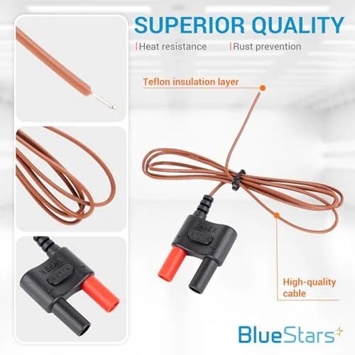 BlueStars 80BK-A Type K Thermocouple Bead Probe 1m (3.28ft) | Accurate to ±2.2°C for Fluke Multimeters thumbnail 3