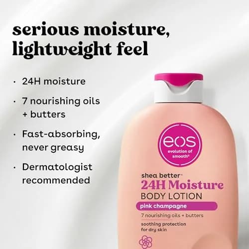eos Shea Better Body Lotion Pink Champagne 473ml (16 Fl Oz) | 24-Hour Moisture for Soft Skin - view 4
