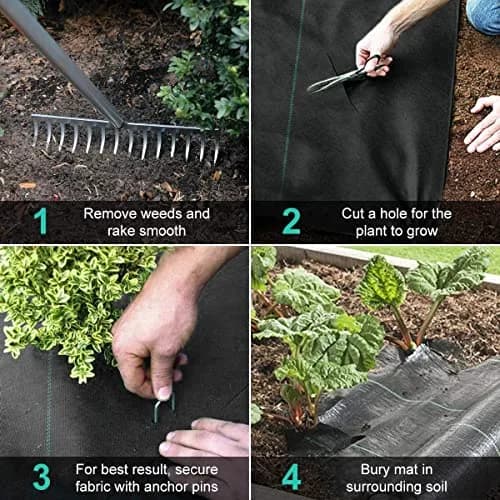 Groweco Heavy Duty Weed Barrier Fabric 6FTX100FT (183cm x 30.5m) | Landscape Fabric for Gardens & Pathways thumbnail 6