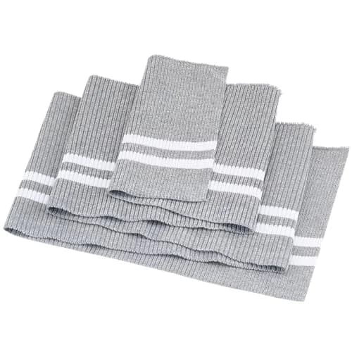 BENECREAT Striped Elastic Fiber Ribbing Fabric 95cm x 14.5cm (37.4" x 5.7") | Two-Way Stretch for Cuffs & Waistbands thumbnail 1