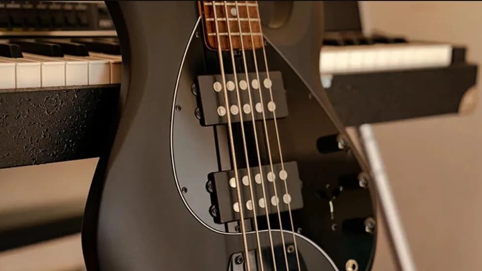 Sterling by Music Man RAY5HH Bass Guitar Stealth Black | HH Tone, 5-String, Full Size thumbnail 3