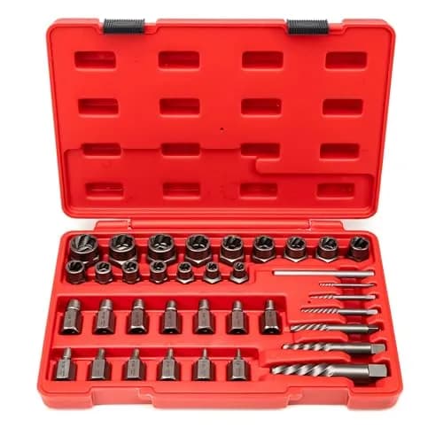 NEIKO 36 Piece Master Screw, Nut, & Bolt Extractor Set with 3/8" Drive Impact Sockets & Spiral Flute Extractors | CR-Mo Steel thumbnail 2