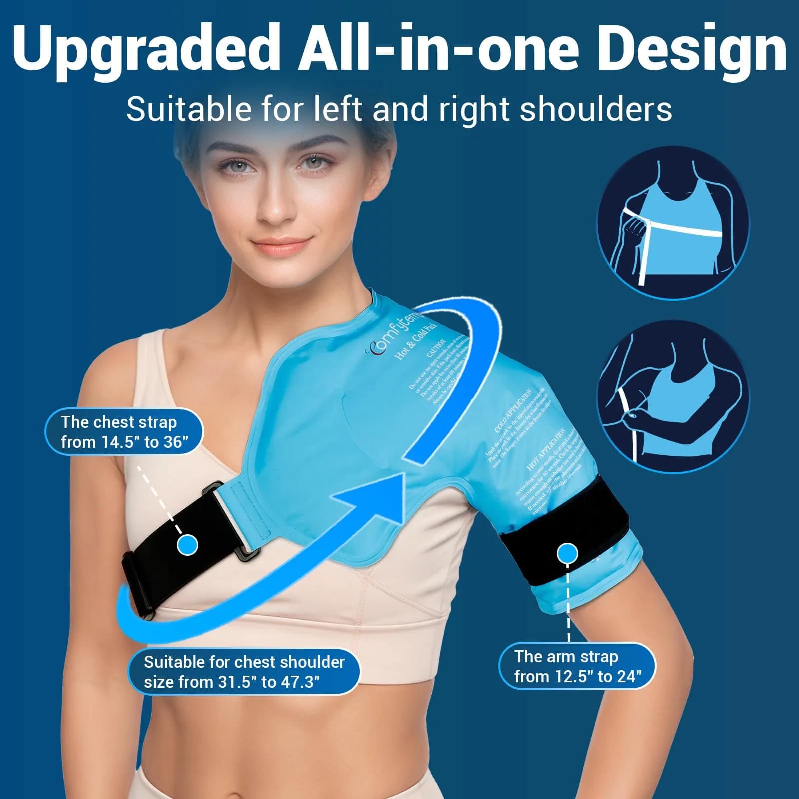 Comfytemp Shoulder Ice Pack Rotator Cuff Cold Therapy Small & Medium | USA-Sourced Pain Relief - view 5