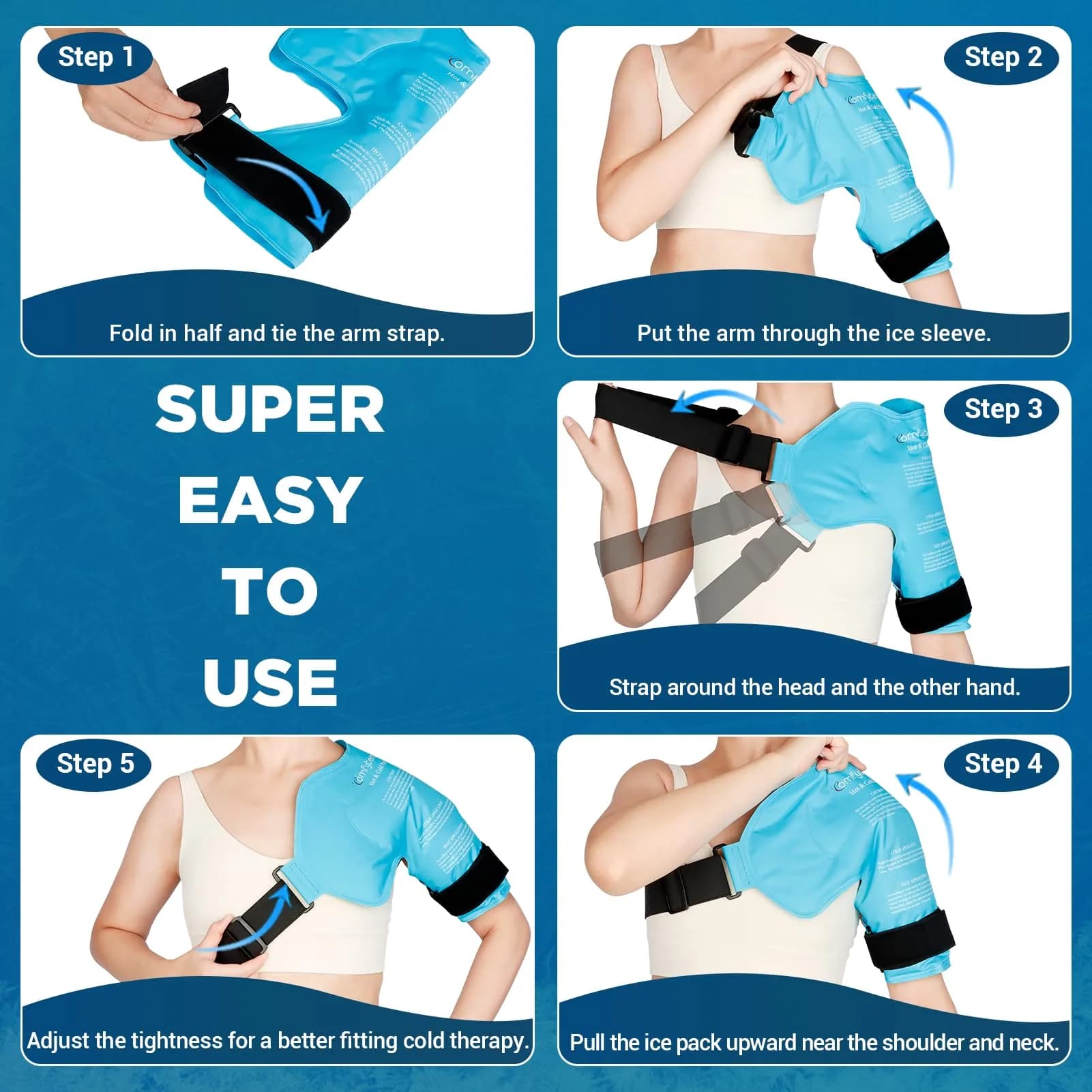 Comfytemp Shoulder Ice Pack Rotator Cuff Cold Therapy Small & Medium | USA-Sourced Pain Relief - view 6