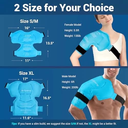 Comfytemp Shoulder Ice Pack Rotator Cuff Cold Therapy Small & Medium | USA-Sourced Pain Relief thumbnail 2