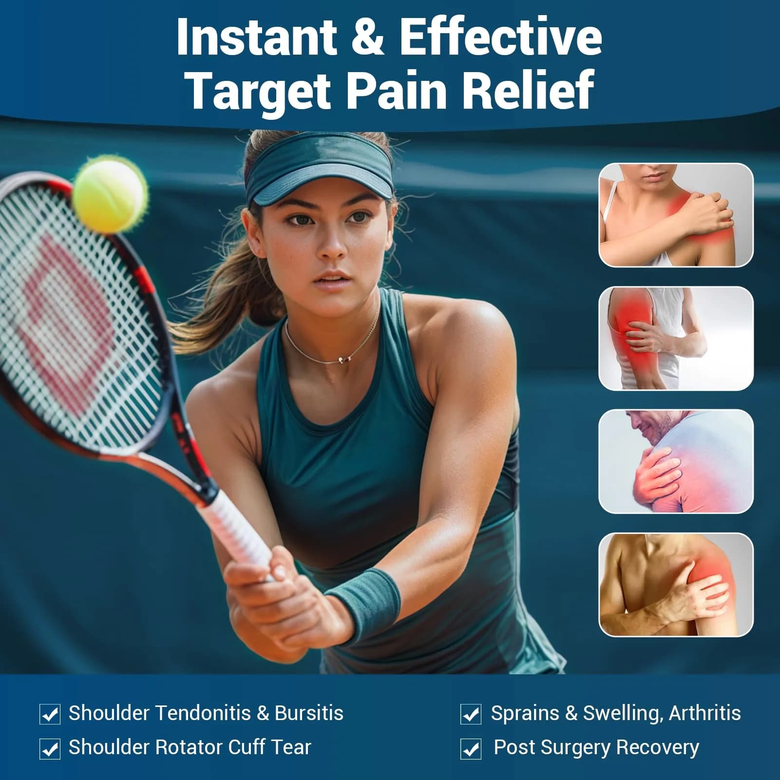Comfytemp Light Blue Shoulder Ice Pack Wrap for Rotator Cuff Therapy (Small/Medium) - view 3