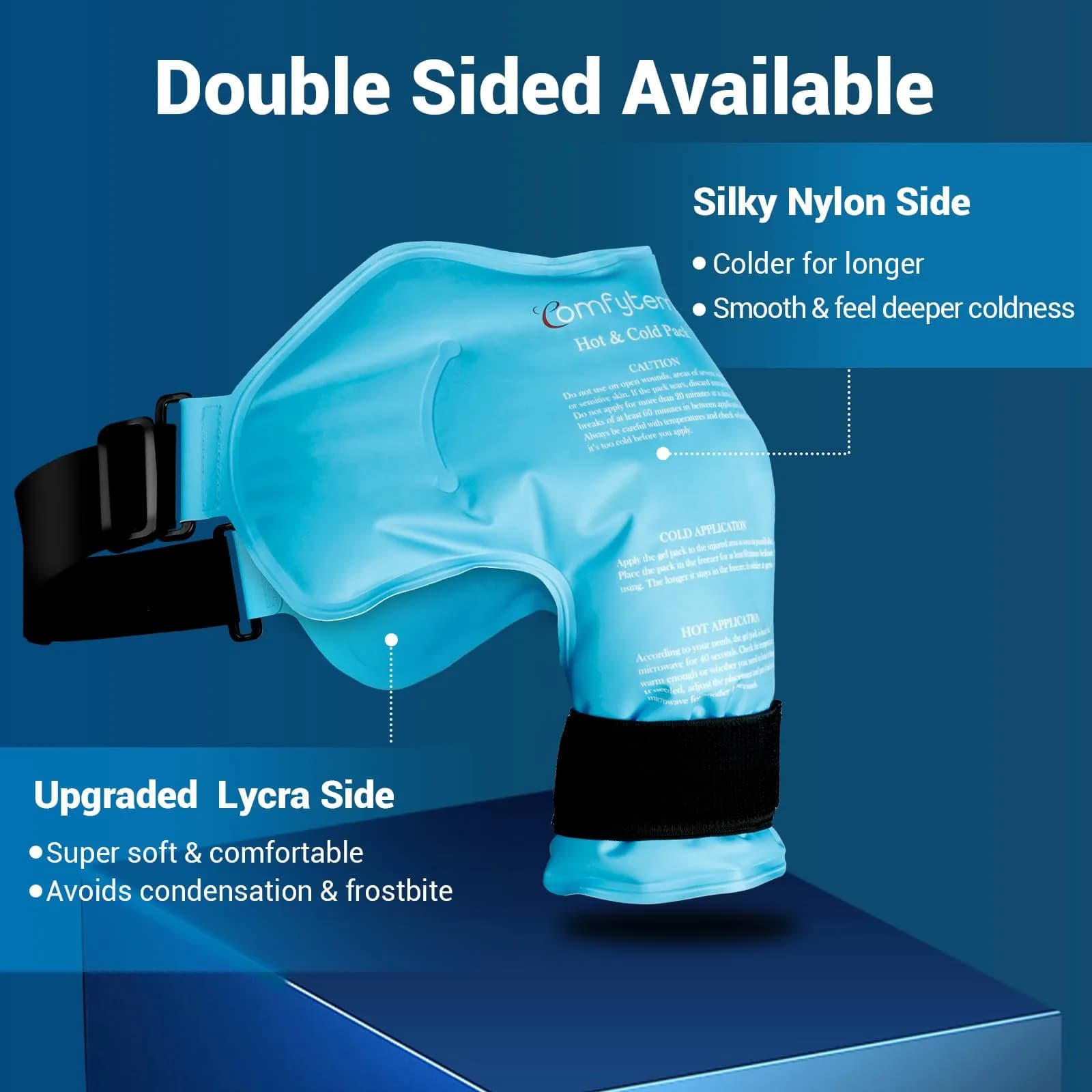 Comfytemp Light Blue Shoulder Ice Pack Wrap for Rotator Cuff Therapy (Small/Medium) - view 4