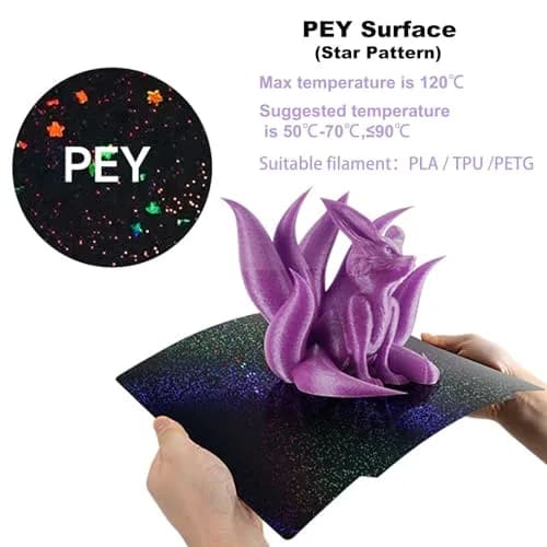 RETUXEP Colorful Starry PEY PEO 3D Printer Build Plate 257x257mm | Double-Sided Smooth Print Surface for Bambu Lab Printers thumbnail 4