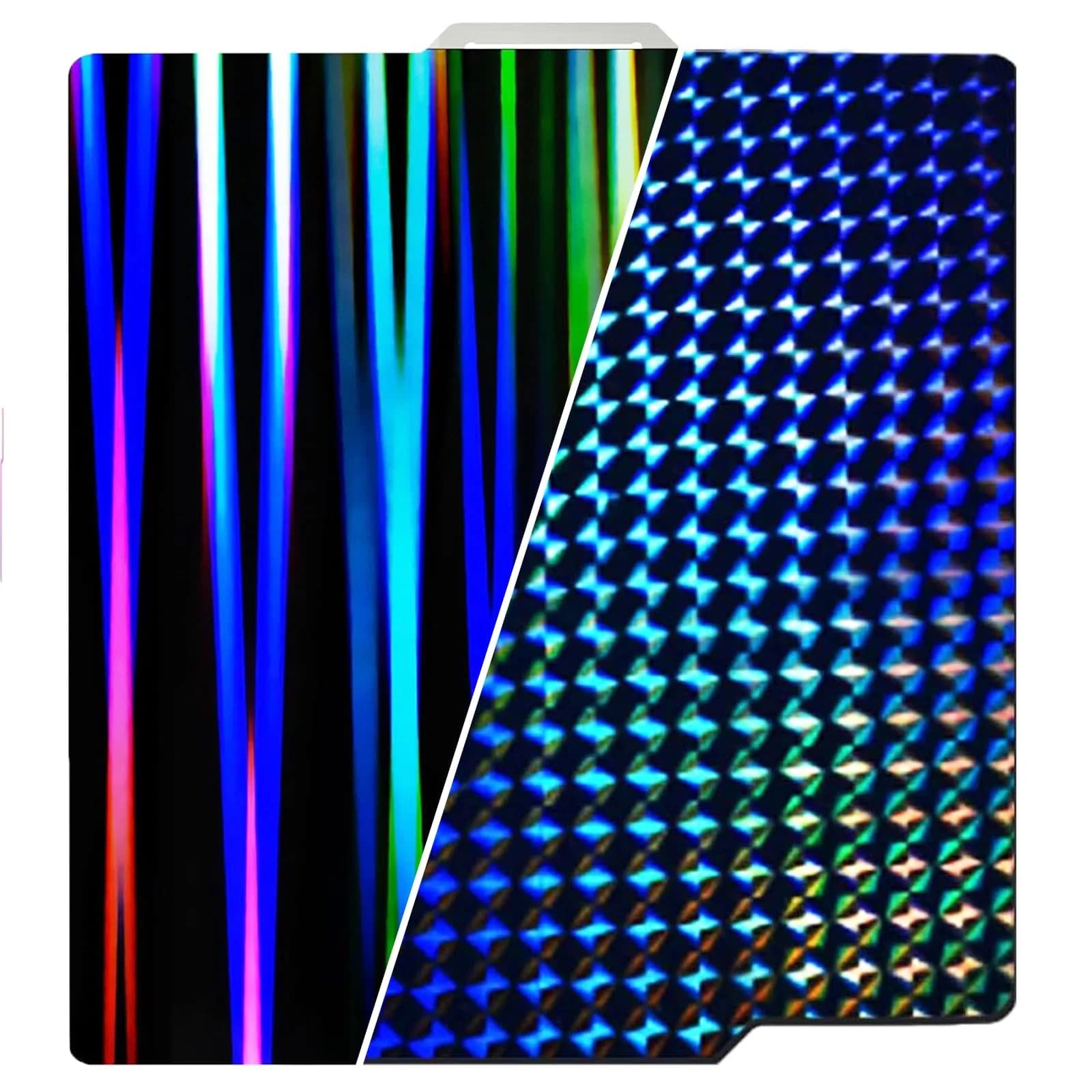RETUXEP H1H Build Plate for Bambu Lab X1C/X1/X1E/P1P/P1S/A1 257x257mm | Light Beam+Phantom Pattern Double-Sided Spring Steel Sheet — Light Beam + Phantom