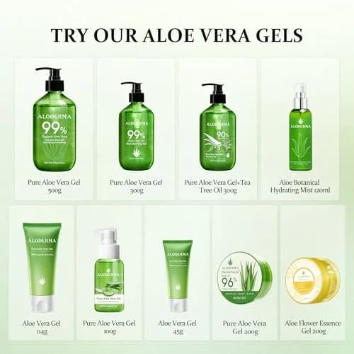 Aloderma Organic Aloe Vera Gel 90ml (3 Fl Oz) | Hydrating & Soothing for Face, Body, Scalp thumbnail 9