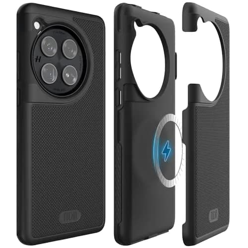 TUDIA MergeGrip Magsafe Phone Case for OnePlus 12 5G 2024 | Military Grade, Drop Tested, Shockproof, Matte Black thumbnail 1